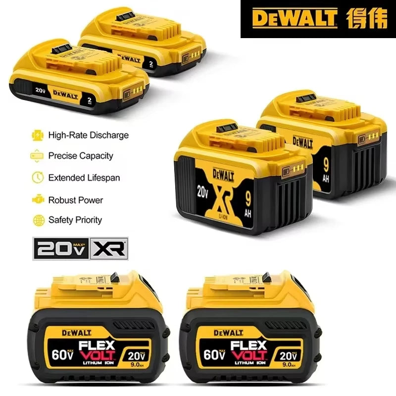 DeWalt 20V and 60V Battery Options